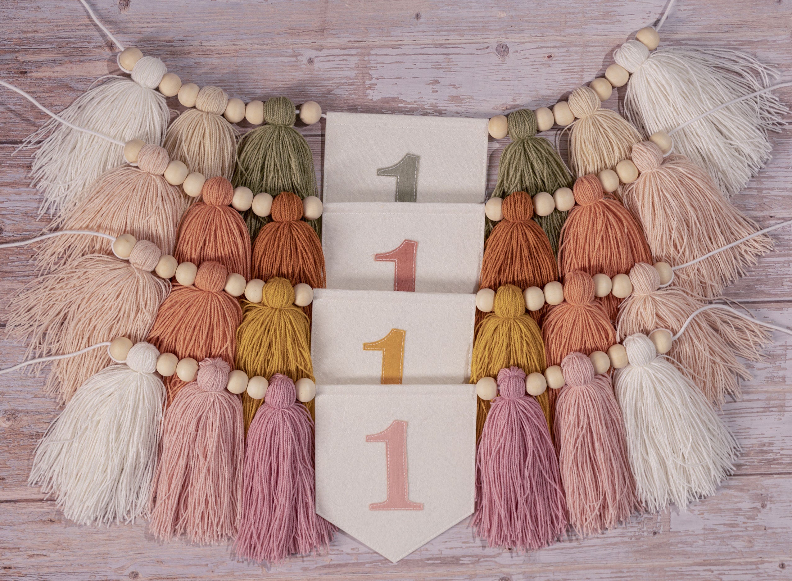 Personalized 1st Birthday Highchair Banner, Customized Yarn Tassel Garland, 1 Party Decor, Cake Smash High Chair Banner, Birthday Photo Prop