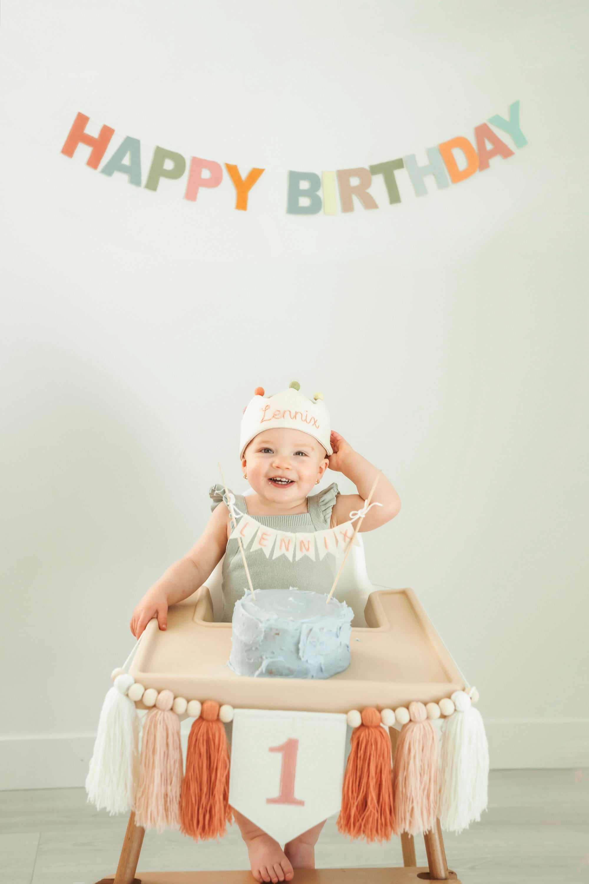 Happy Birthday Banner | Birthday Linen Garland | Party Garland | Birthday Decor | Party Decor | Sustainable Birthday | Neutral Color