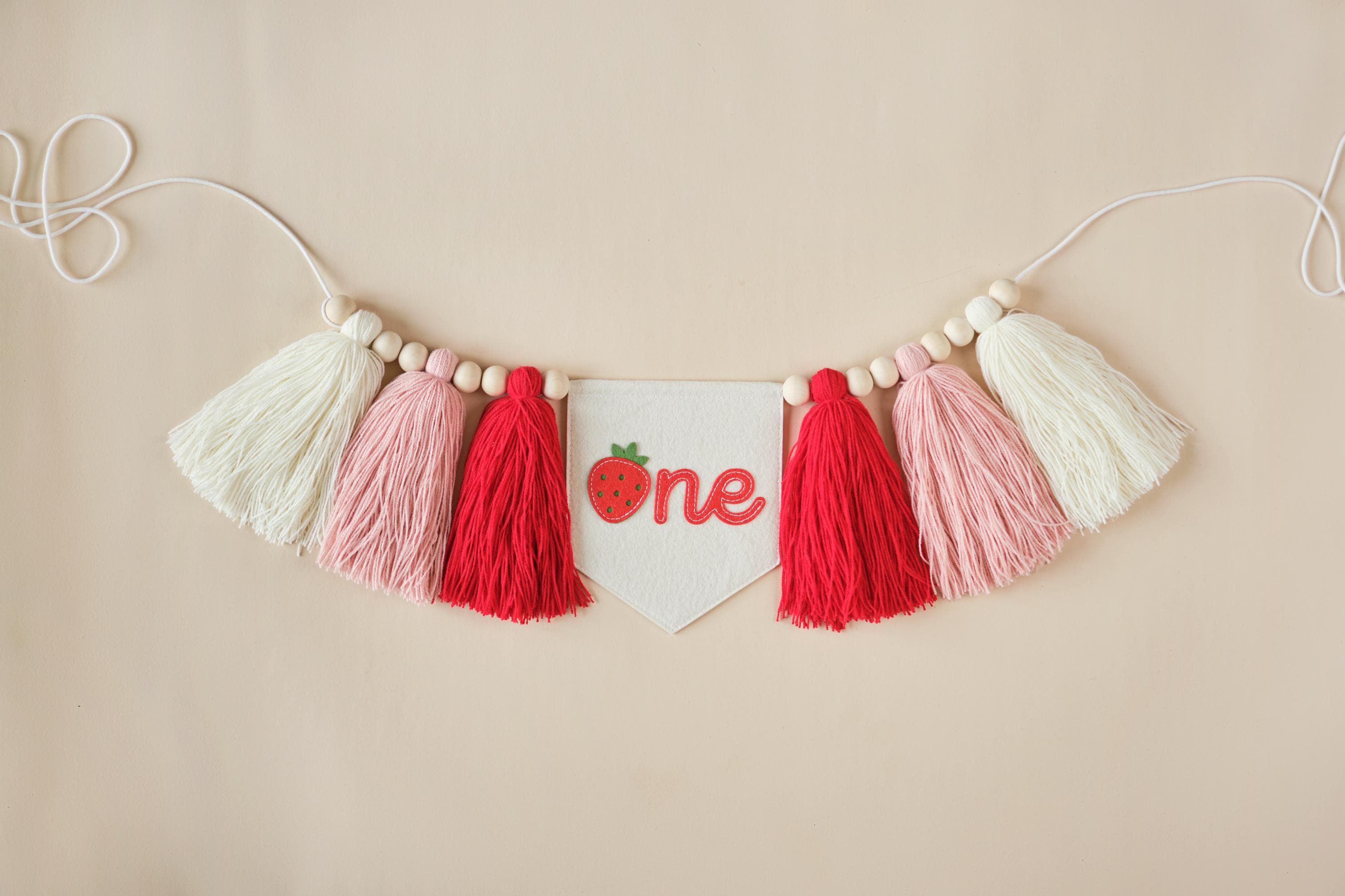 Hand-Embroidered Strawberry 1st Birthday Romper Dress: Personalized Heirloom Outfit