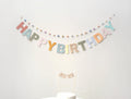 Happy Birthday Banner | Birthday Linen Garland | Party Garland | Birthday Decor | Party Decor | Sustainable Birthday | Neutral Color