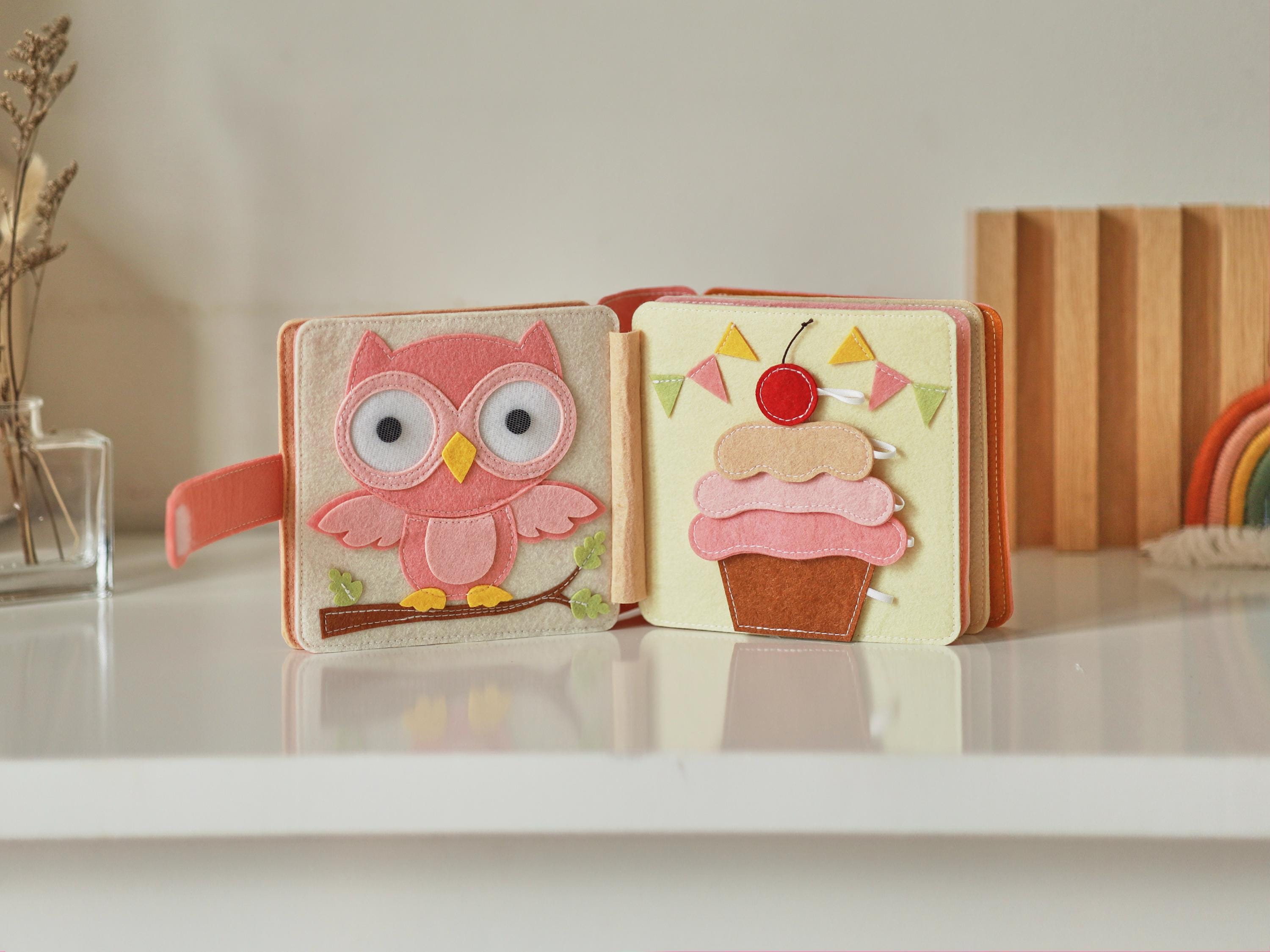 Personalized baby shower girl gifts, Berry Tale busy book, Berry first birthday gift, Strawberry felt book, custom Montessori-inspired toy