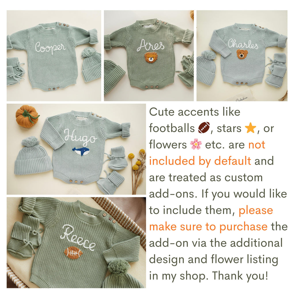 Personalized Newborn Sweater, Hand Embroidered Name Baby Romper, Custom Newborn Coming Home Outfit, Baby Newborn Outfit, Birth Announcement