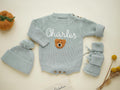 Personalized Newborn Sweater, Hand Embroidered Name Baby Romper, Custom Newborn Coming Home Outfit, Baby Newborn Outfit, Birth Announcement