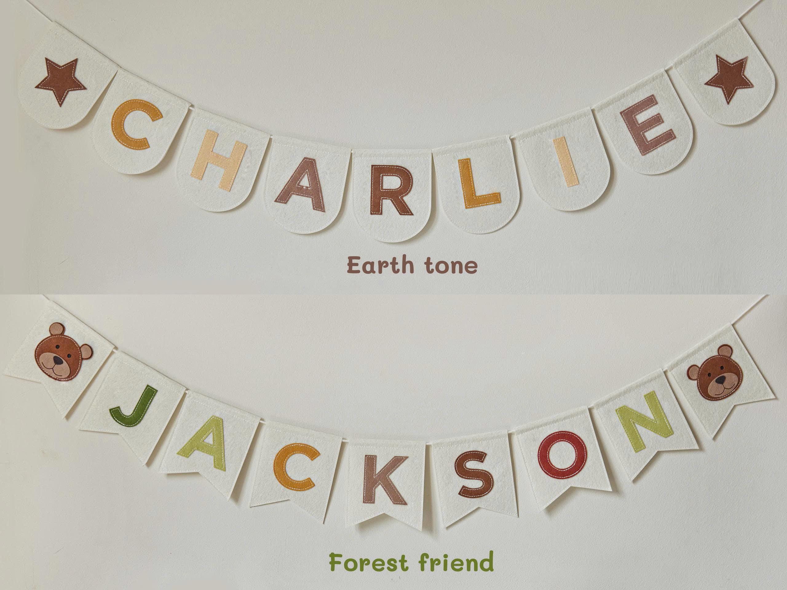 Personalized Name Bunting, Nursery Banner, Felt Name Garland, Nursery Decor, Custom Felt Party Bunting, Pastel Rainbow Name Garland /Banner