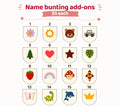Adds on for the Personalized Name Bunting, Nursery Banner, Felt Name Garland, Nursery Decor, Custom Felt Bunting, Pastel Name Garland Banner